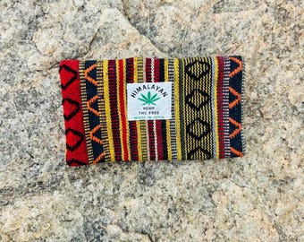 Bolsa de tabaco de cáñamo de algodón estilo bohemio hippie, estuche para tabaco, organizador pequeño de accesorios de tabaco de cáñamo, bolsa pequeña de cáñamo, monedero pequeño de cáñamo