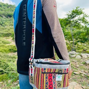 Boho Hemp cotton Lunch box bag