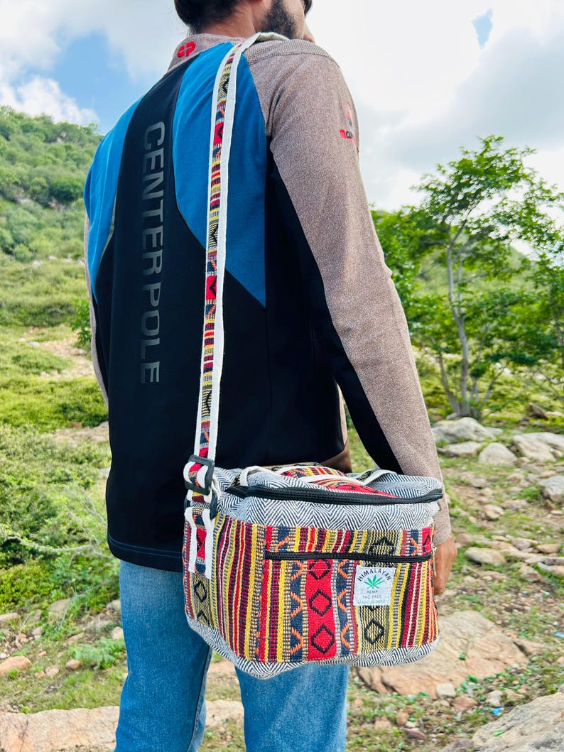 Boho Hemp cotton Lunch box bag