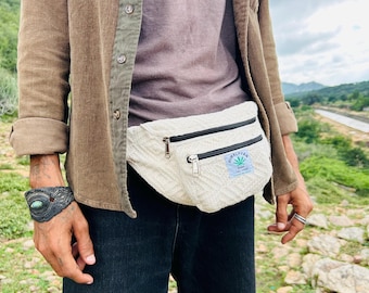 Cotton blend money belt bag cross waist bag unisex fanny backpack hippie hip bag boho purse bag boho trip bag