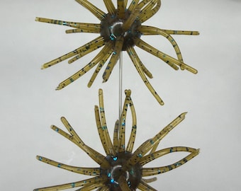 Fuzzy Ballz “Green Pumpkin Blue Flake” , Soft Plastic, 2 Per Pack