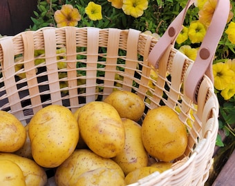 Potato Basket. Natural Potato Storage Basket. Bamboo basket Reed. Ecofriendly