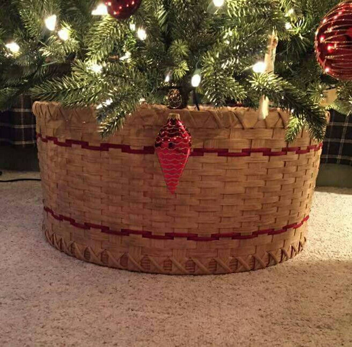 Pattern Only Christmas Tree Skirt Basket Pattern Etsy