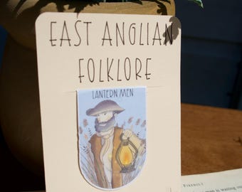 East Anglian Folklore | illustrated Lantern Men | Magnetic Bookmark