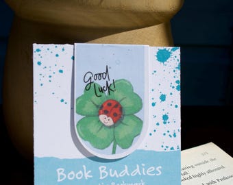 Book Buddy | illustrated ladybird  | Magnetic Bookmark | good luck