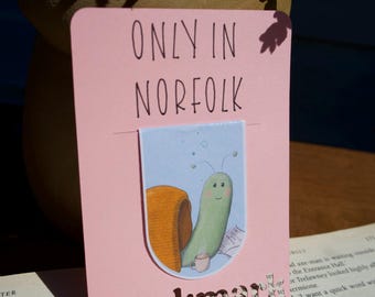 Norfolk sayings | illustrated snail | Magnetic Bookmark