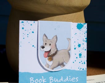 Book Buddy | illustrated dog  | Magnetic Bookmark |