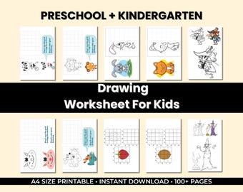 Kids Drawing Book 100 Pages – Boost Creativity, Fine Motor Skills, and Artistic Expression for Home & School