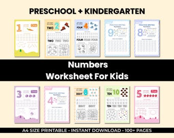 Arbetsbok i sifferrepning för barn | Matematikövningar för förskola (PDF)