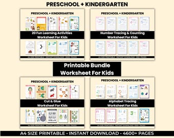 Kids Learning Mega Bundle: 4600+ Activity Pages (PDF Download)