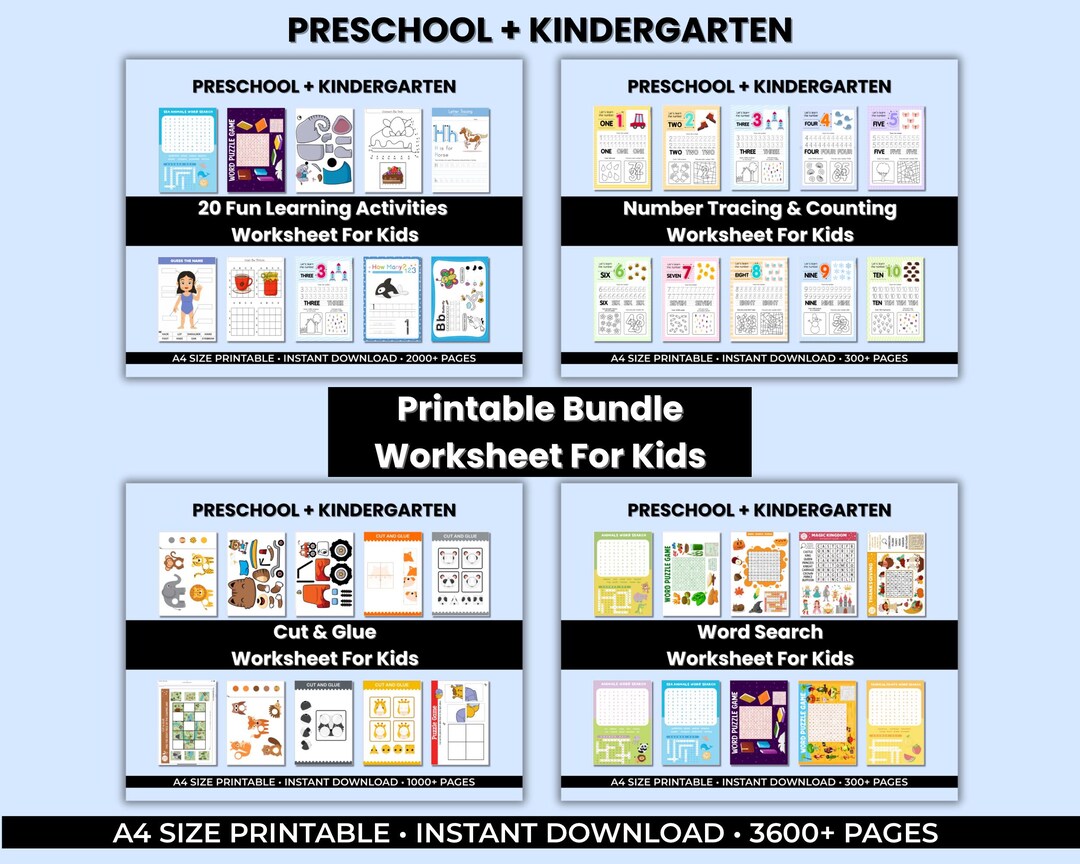 Mega Kids Learning Printable Pack: 3600+ Pages, Fun Activities (PDF) - Etsy