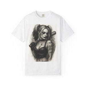 Harley & Joker Graphic T-Shirt, Unisex Tee, Comic Book Fan Shirt, Halloween Costume Tee, Gift for Superhero Lovers