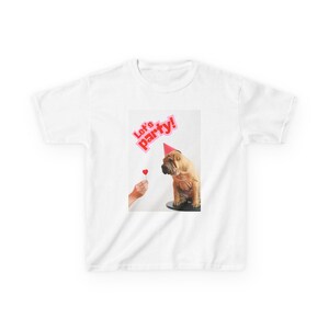 Kids Party Paw Tee, Animal Lover Gift, Fun Birthday T-Shirt, Dog Party Shirt, Kids Celebration Apparel