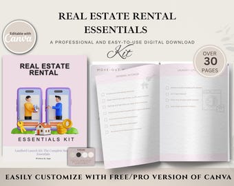 Organizador de negocios inmobiliarios / Registro de inquilinos, seguimiento de contratos de arrendamiento y hojas de gastos / Kit digital para propietarios