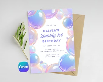 bubble birthday party invitation template foam birthday party invite bubble party foam birthday invite editable template bubble foam party