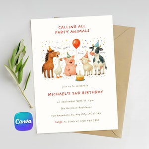 animales de granja cumpleaños animales de granja fiesta de cumpleaños animales de granja invitación cumpleaños corral invitación a fiesta animales de granja invitación a segundo cumpleaños