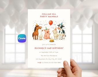 barn animals birthday farm animals birthday party farm animals invite barnyard birthday farm animals party invite 2nd birthday invitation
