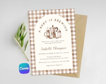 coffee bean baby coffee baby invite baby brewing invite coffee theme baby shower coffee baby shower brewing bean baby shower invite template
