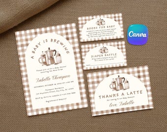 koffieboon baby shower bundel boeken voor baby is brouwen uitnodigen koffie thema babyshower sjablonen koffie brouwsel uitnodigen luierloterij