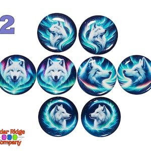 Wolf Epoxy Cabochon Beading Focal Center You Pick Cab Set Set #2