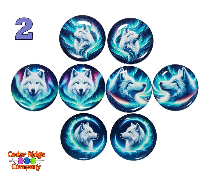 Wolf Epoxy Cabochon Beading Focal Center You Pick Cab Set Set #2