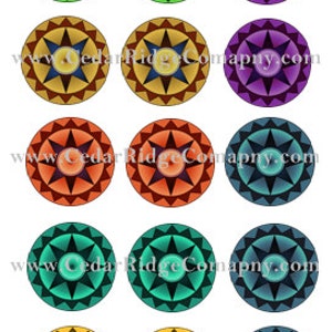 1" Cab Star Design Bottle Cap Images Epoxy Stickers Download PDF