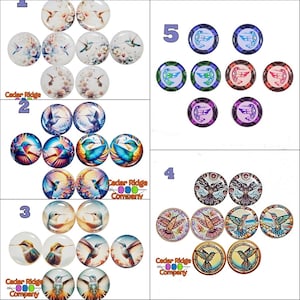 Conjunto de cabine Hummingbird Epoxy Cabochon Beading Focal Center You Pick