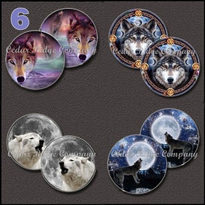 Wolf Epoxy Cabochon Beading Focal Center You Pick Cab Set Set #6