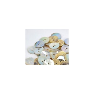 15mm Natural Pearl Oyster Shell Sewing Buttons 20pc