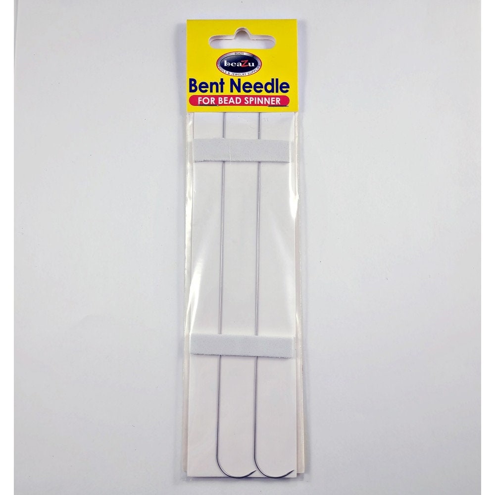 ASTER 2 Pieces Curved Beading Needles with 1pc Bead Needle Threader, 4 Inch  Curved Big Eye Beading Needles and 7.5 Inch Curved Bead Spinner Needle for