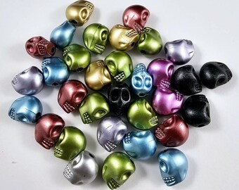 Acryl Shiny Skull Perlen 13 x 10 mm farblich sortiert 25g