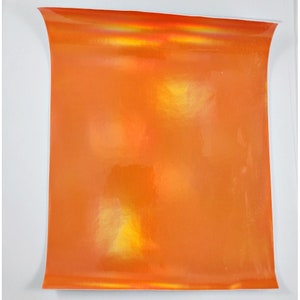 8 x 6&quot; holografische vinyl achterkant stof materiaal vel oranje