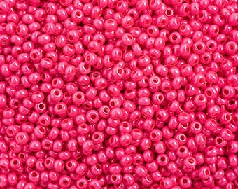 Preciosa Tschechische Rocailles 10/0 - Terra Intensive Pink (25g Beutel)