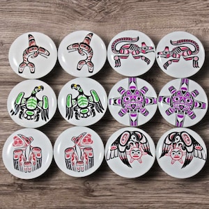 West Coast Native Design Epoxy Cabochon Cab Set 12pcs