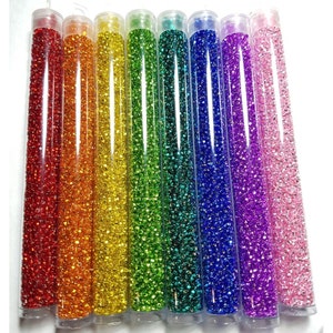 Preciosa Czech Silverlined Mix Beads Set 8 Tubes 10/0 Seed Beads