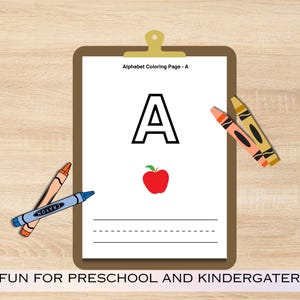 Coloriage de l&#39;alphabet de A à Z ~ Feuilles de calcul imprimables ABC pour enfants ~ Activité d&#39;apprentissage préscolaire ~ Téléchargement immédiat