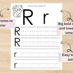 Alphabet Tracing Worksheet ~ 26 Printable Pages ~ Uppercase & Lowercase Letter Practice ~ Preschool Kindergarten Homeschool PDF