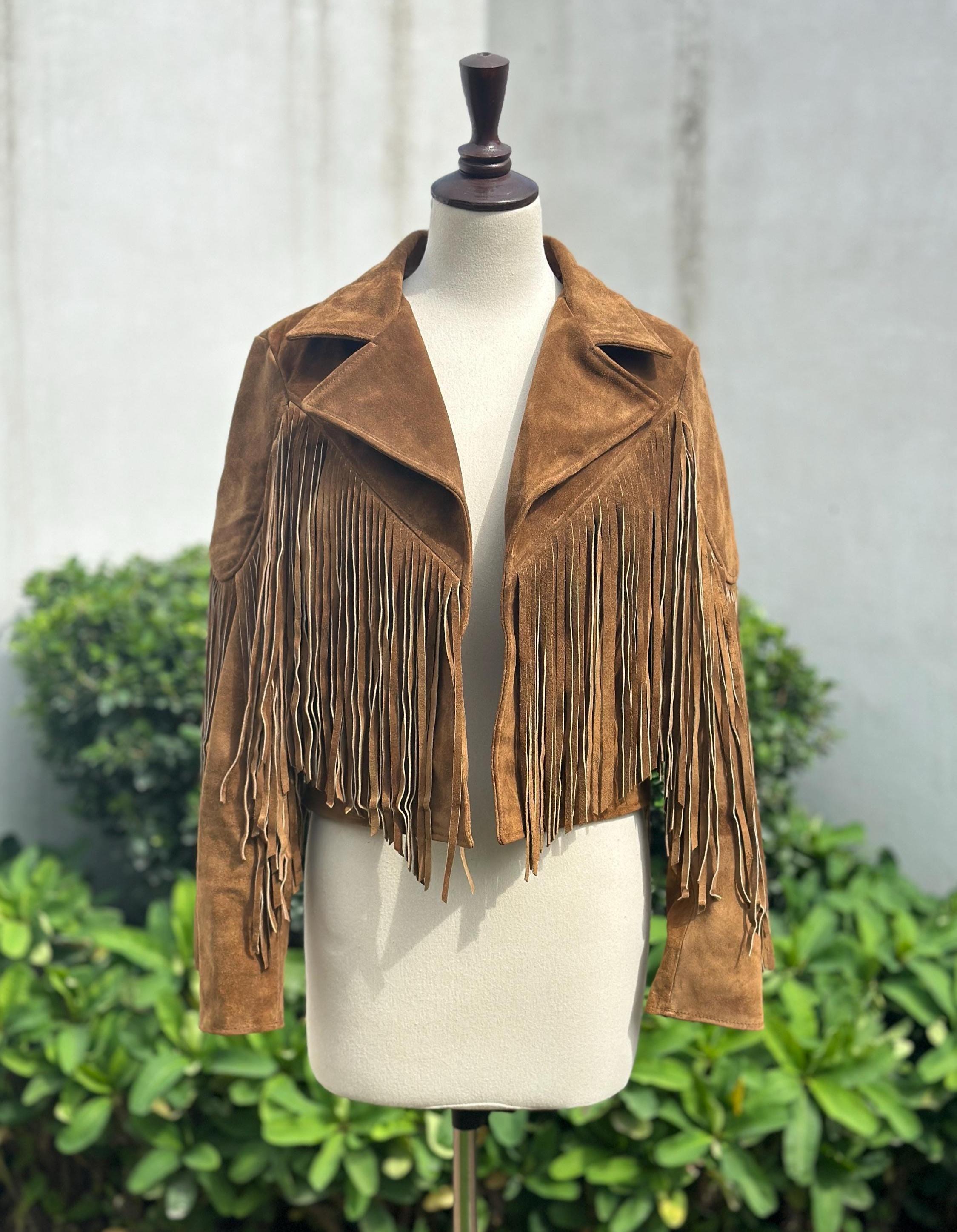 Suede Fringe Jacket - Etsy Canada