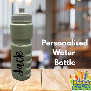 Personalized Kids Water Bottle: Custom Name, Back to School Gift