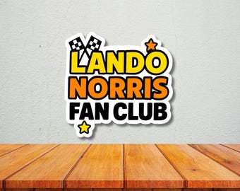 Pegatina de Lando Norris F1: vinilo impermeable para carreras