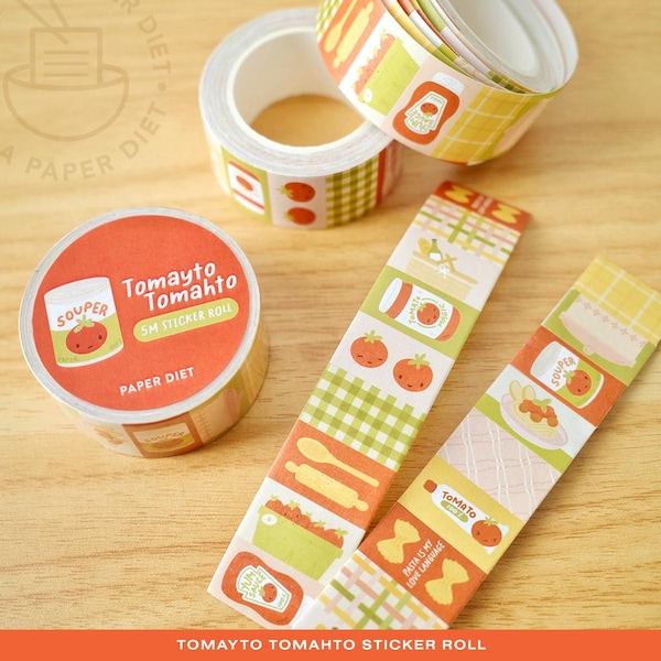 Tomayto Tomahto Sticker Label Roll | Labels, mini, tiny, journaling, journal supplies