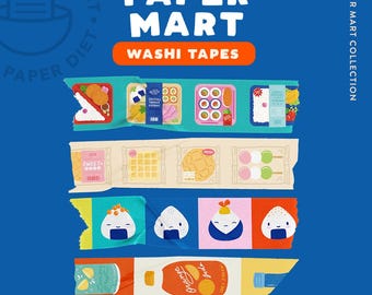 Paper Mart Japanese Food Washi Tape | Bento, Onigiri, Pastries
