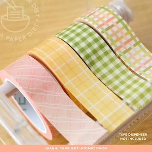 Ruban adhésif Washi à motifs de pique-nique | Fournitures de journalisation pour scrapbooking