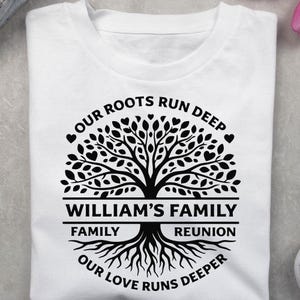 Family Reunion Tree 2026 SVG Bundle | Custom Family Name T-Shirt Design SVG | Editable Roots Run Deep Design | Cricut Cut File image 4