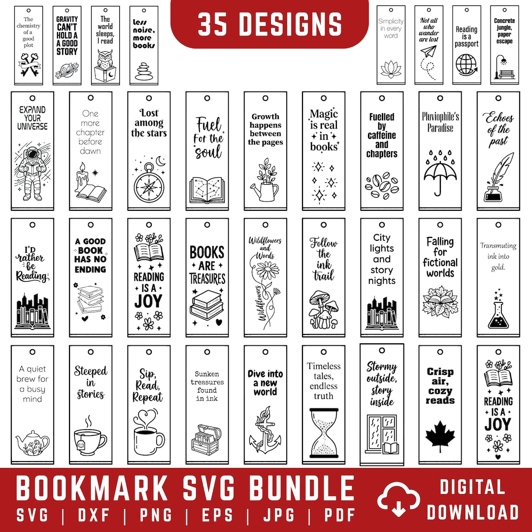 Values Bookmark Sample Bookmark SVG PNG Bundle | Bookmark Template Svg, Funny Quote & Floral ...