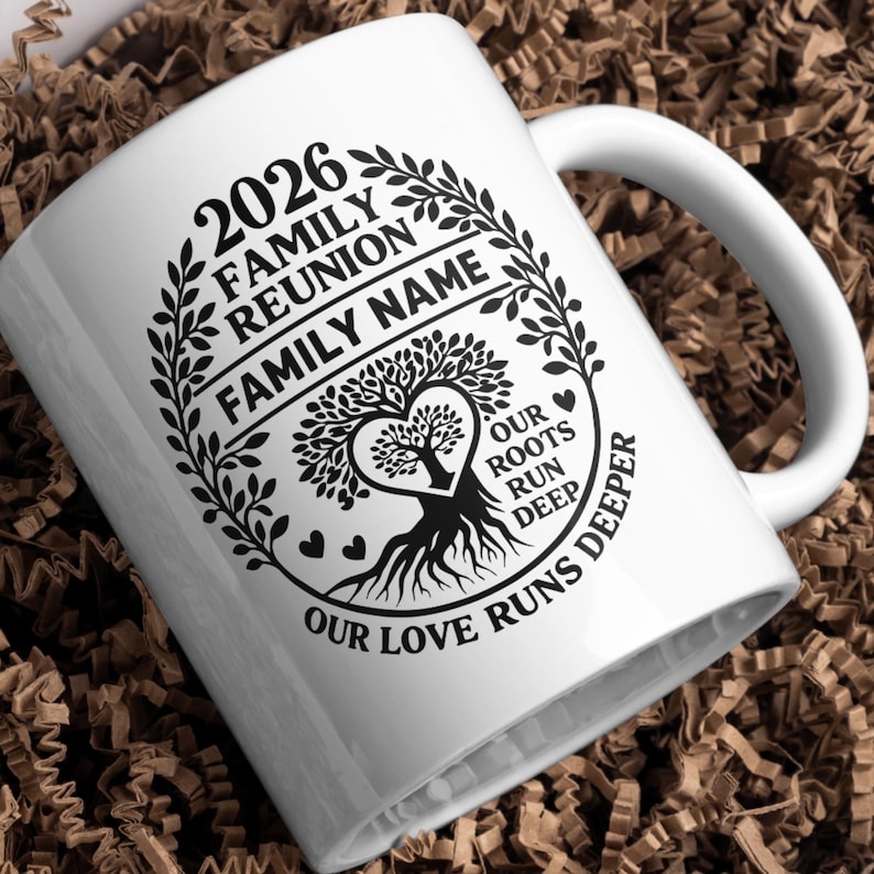 Family Reunion Tree 2026 SVG Bundle | Custom Family Name T-Shirt Design SVG | Editable Roots Run Deep Design | Cricut Cut File image 5