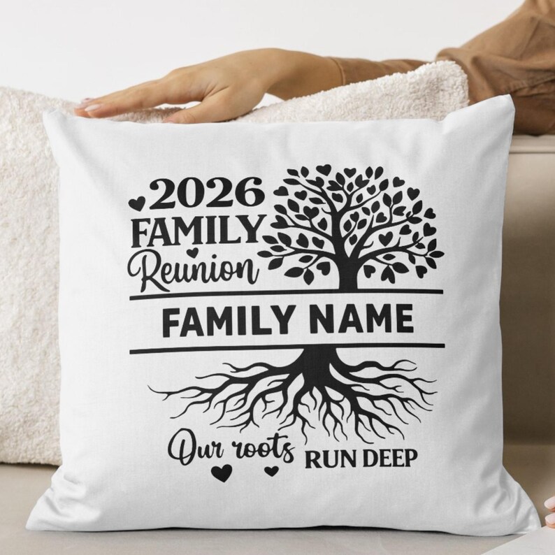 Family Reunion Tree 2026 SVG Bundle | Custom Family Name T-Shirt Design SVG | Editable Roots Run Deep Design | Cricut Cut File image 7