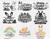 Easter Svg bundle, Happy easter Rabbit svg, Easter egg svg, Easter day svg shirt design, Spring Svg, SVG Files for Cricut