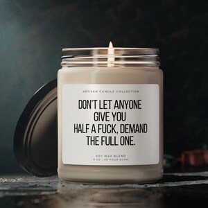 Sassy Soy Candle: Funny Breakup Gift, Galentine&#39;s Day, Self-Love