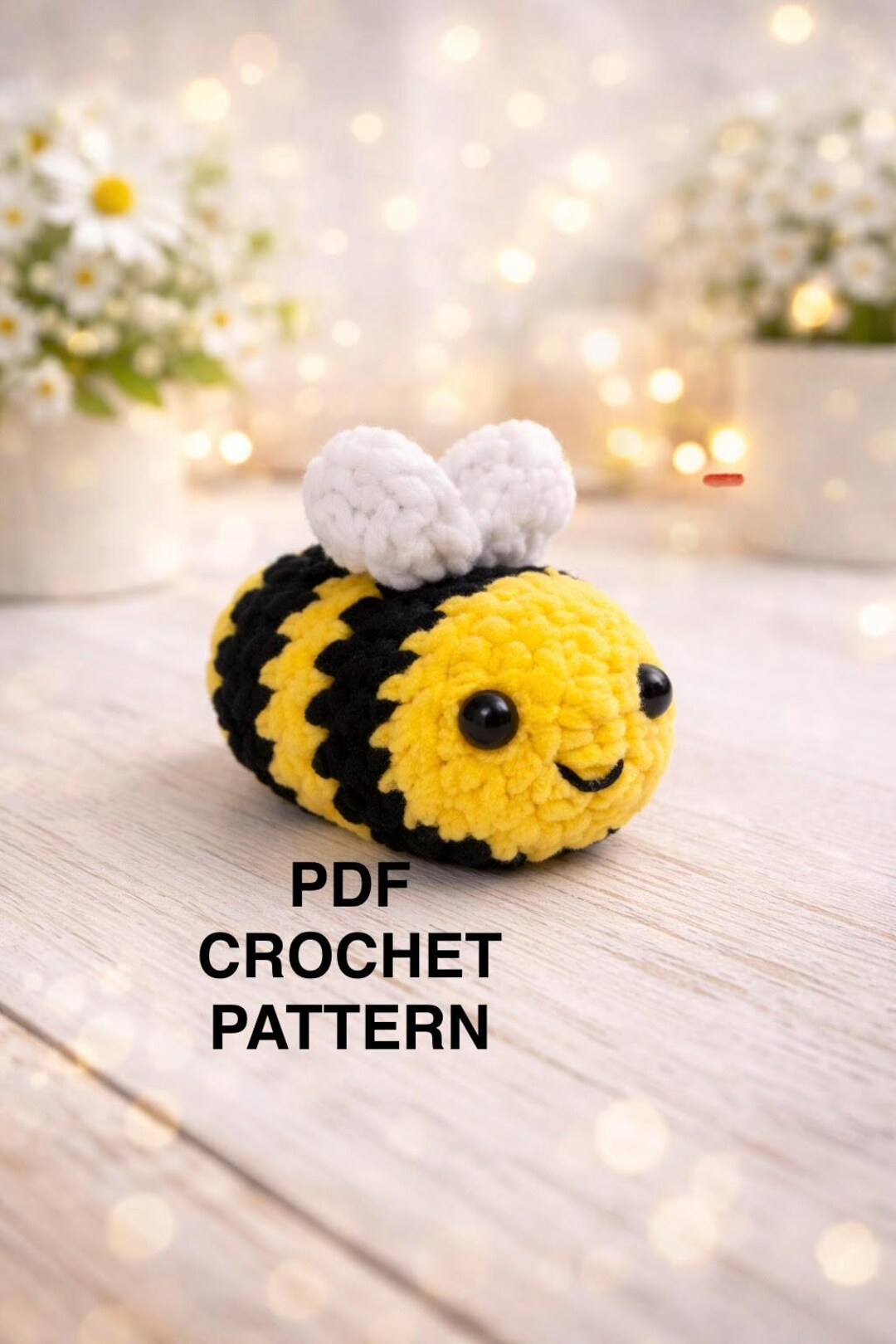 Easy Bee Crochet Pattern PDF for Beginners, Amigurumi Bumblebee Plush ...